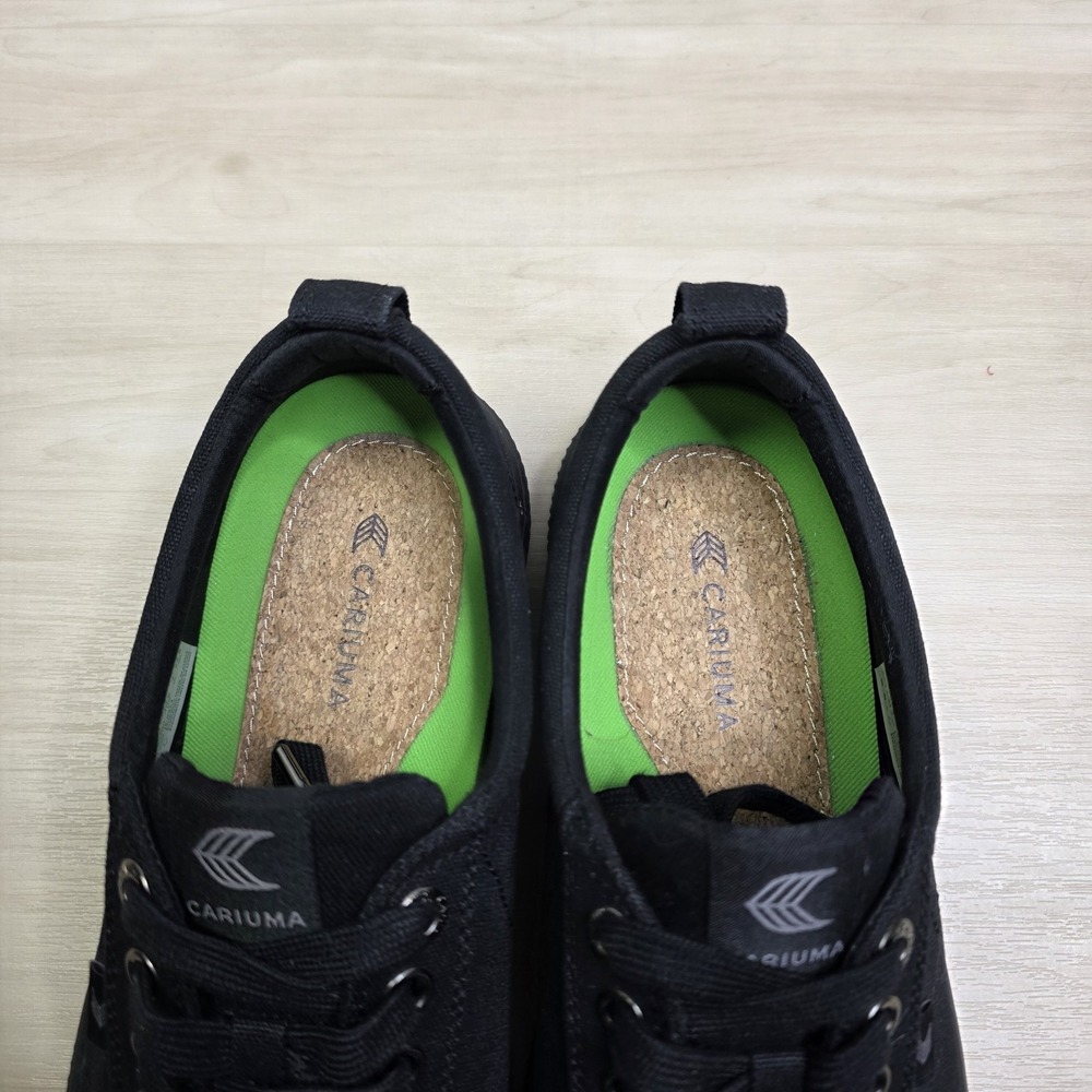 Cariuma OCA Low Casual All Black Canvas Low Top Sneakers Women's 9.5 Men's 8 - Picture 6 of 8